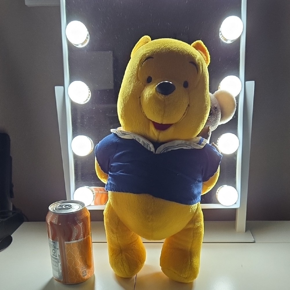 Yellow Plush Toy with Blue Shirt